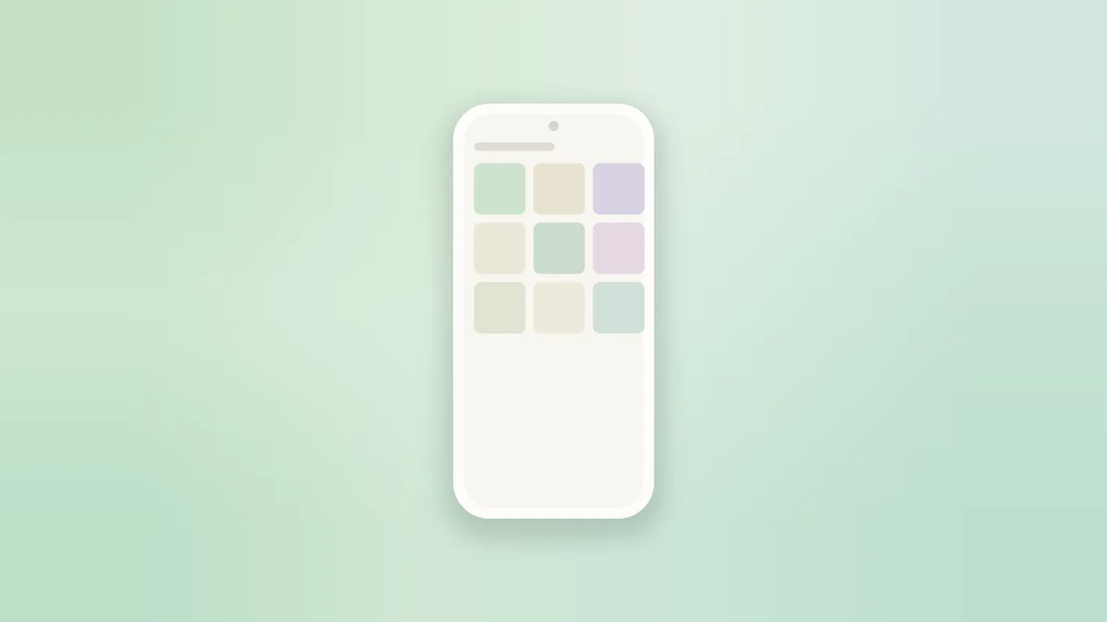 Telefoon die de Ohhi-app met een fotobibliotheek toont