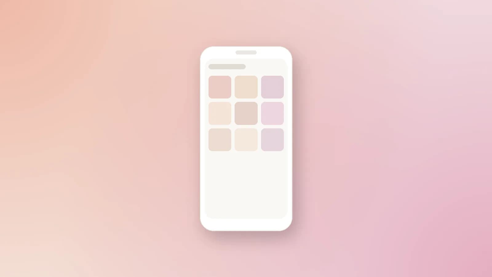 Telefono che mostra l'app Ohhi con una libreria di foto